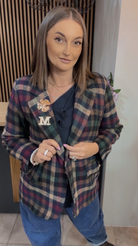 Marynarka w kratę BLU ROYAL