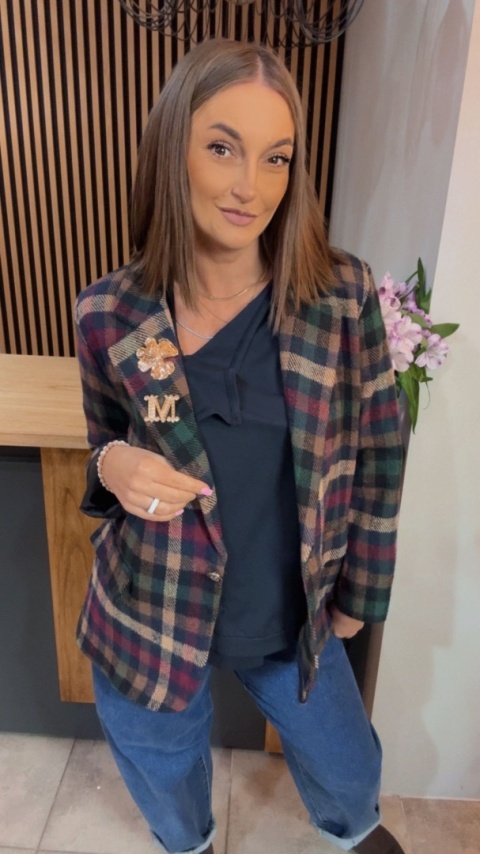 Marynarka w kratę BLU ROYAL