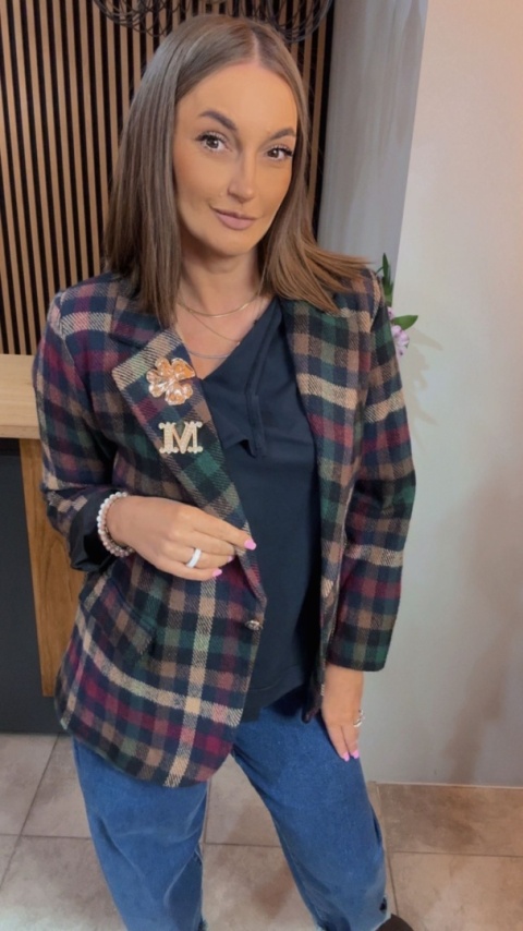 Marynarka w kratę BLU ROYAL