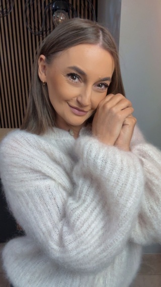 Sweter Kardigan z Kid Mohair GIANCHI – Śmietanka