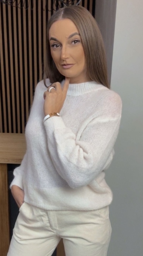 Sweter Miss Lucky Merinos – Biały