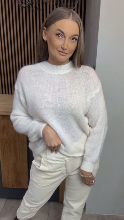 Sweter Miss Lucky Merinos – Biały