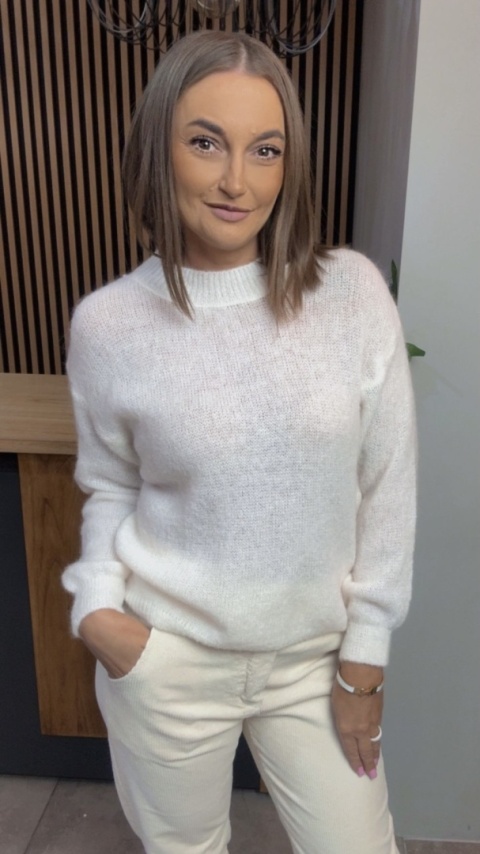 Sweter Miss Lucky Merinos – Biały