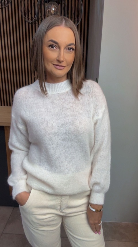 Sweter Miss Lucky Merinos – Biały