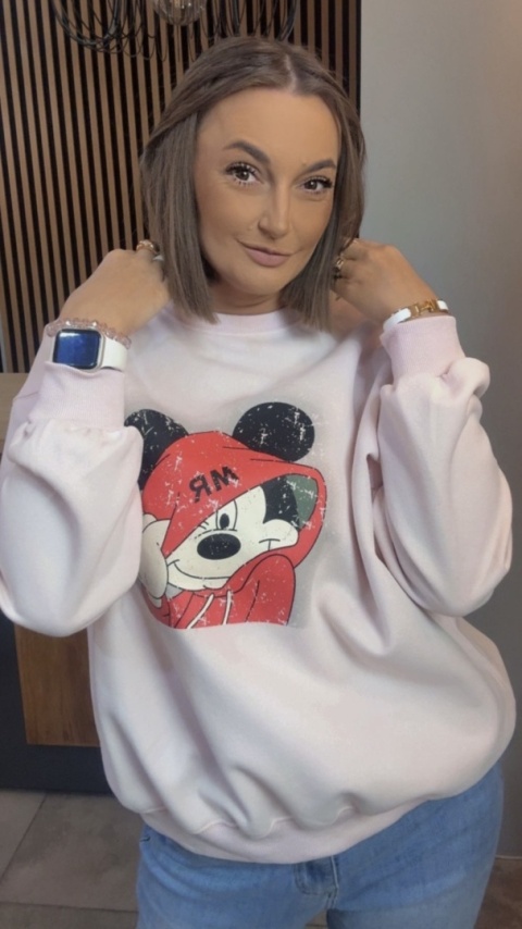 Bluza JOY Mickey Street - Pudrowy Róż