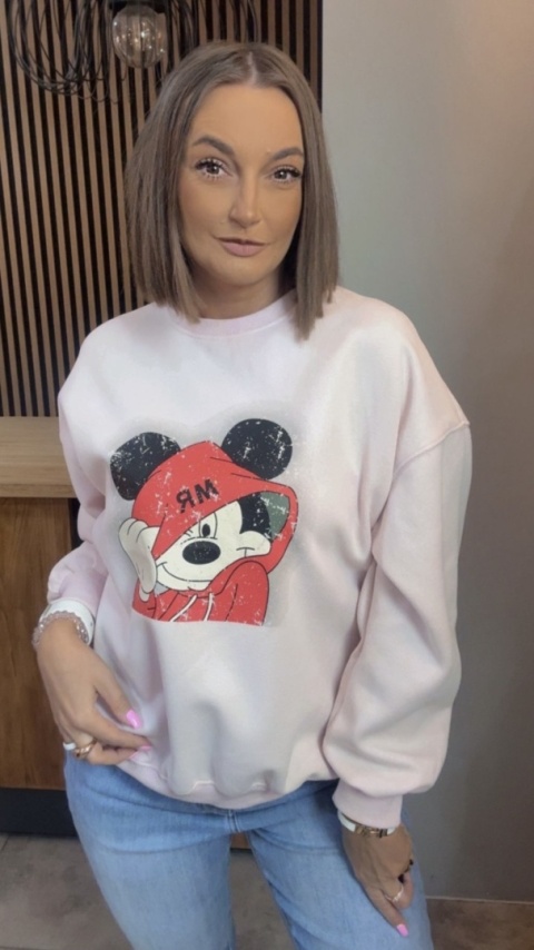 Bluza JOY Mickey Street - Pudrowy Róż
