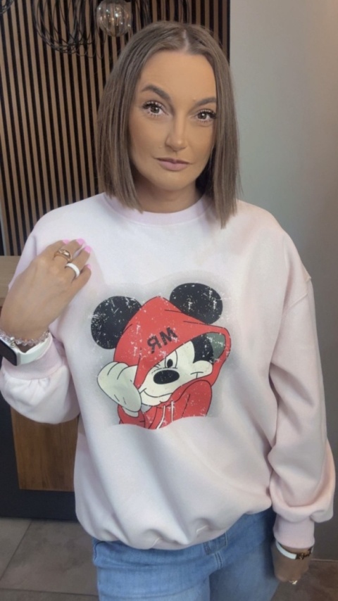 Bluza JOY Mickey Street - Pudrowy Róż