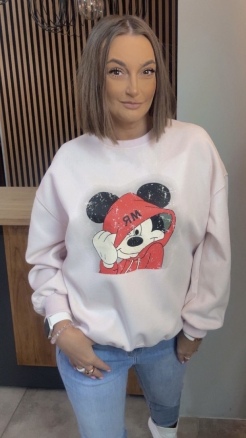Bluza JOY Mickey Street - Pudrowy Róż