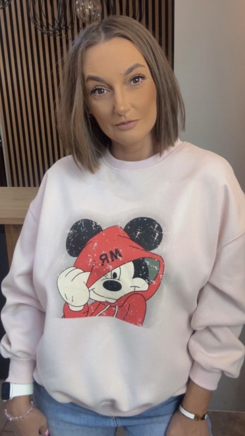 Bluza JOY Mickey Street - Pudrowy Róż