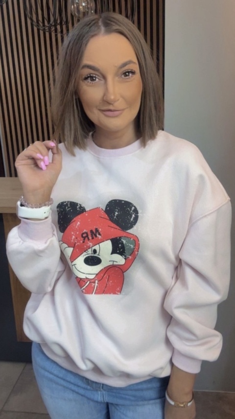 Bluza JOY Mickey Street - Pudrowy Róż