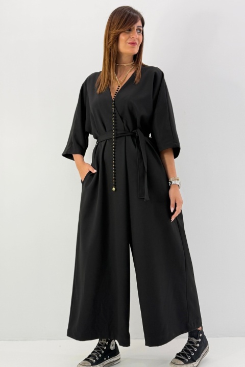 Kombinezon Palazzo Wendy Trendy z paskiem tkanina