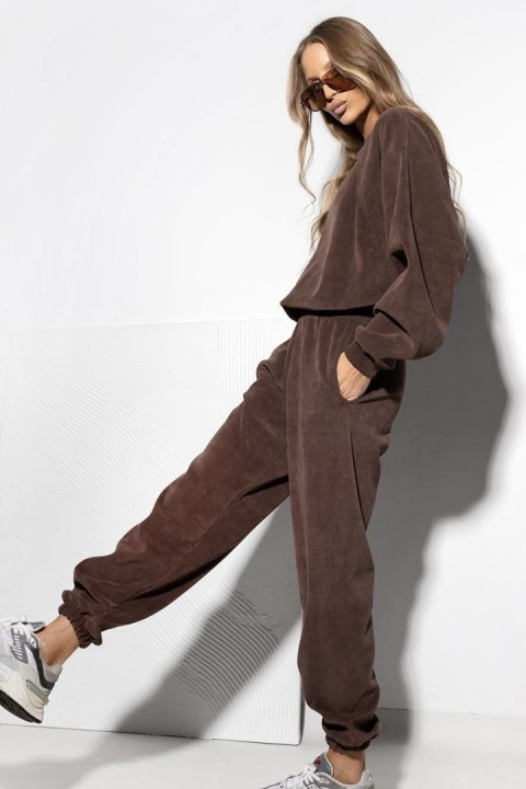 Komplet sztruksowy Lenoshka - Brązowy