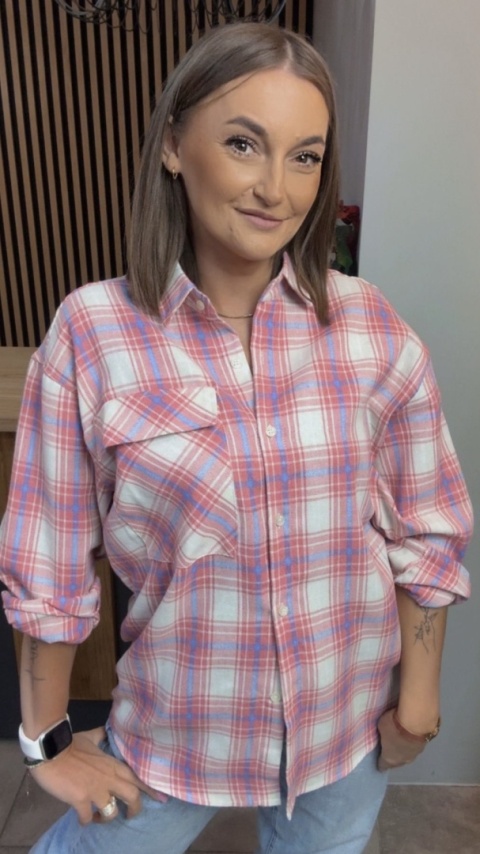 Koszula flanelowa w kratę - Jirunlian