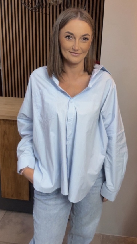 Koszula oversize Wiya W5927 – Celeste