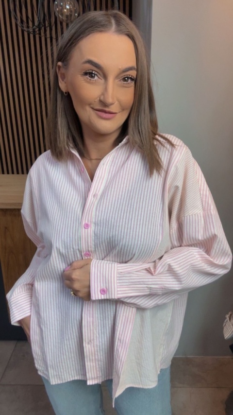 Koszula w paski oversize WIYA - Rosa