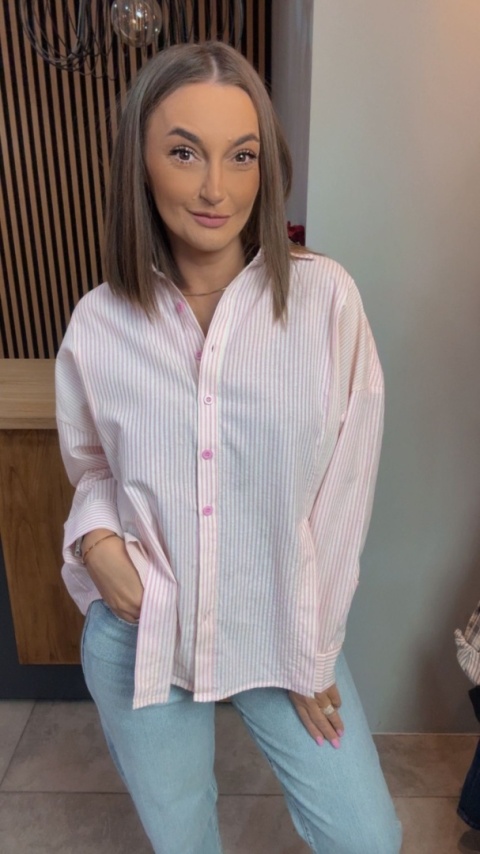Koszula w paski oversize WIYA - Rosa