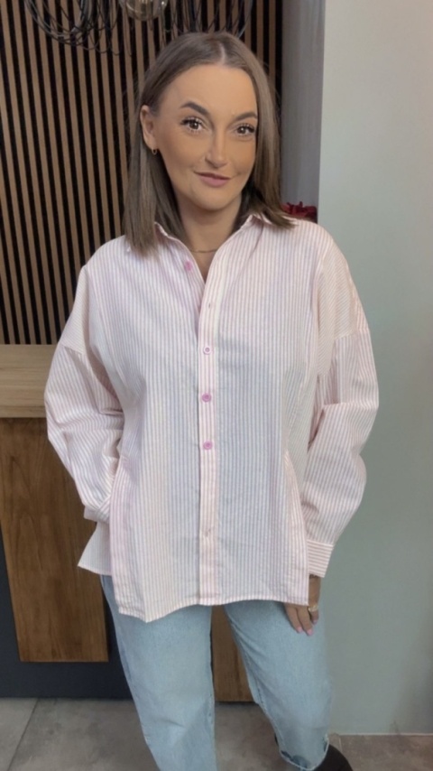 Koszula w paski oversize WIYA - Rosa