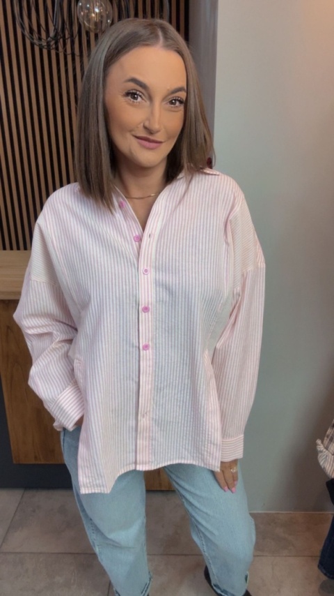 Koszula w paski oversize WIYA - Rosa