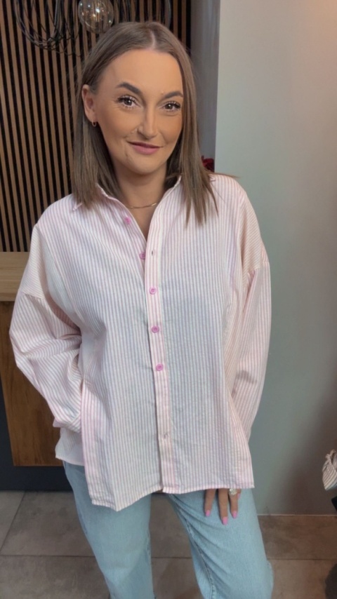 Koszula w paski oversize WIYA - Rosa