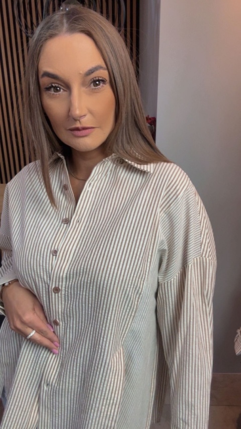 Koszula w paski oversize WIYA - Moro