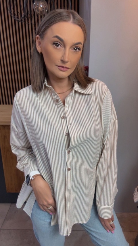 Koszula w paski oversize WIYA - Moro