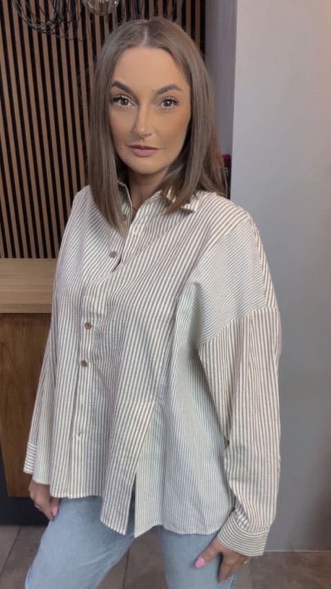 Koszula w paski oversize WIYA - Moro