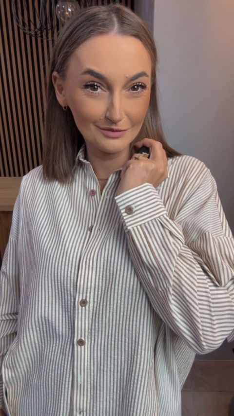 Koszula w paski oversize WIYA - Moro