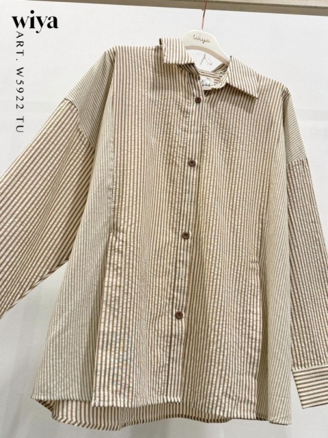 Koszula w paski oversize WIYA - Moro