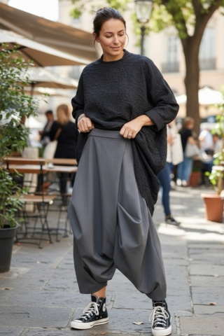 Spódnico-Spodnie Wendy Trendy z zakładkami