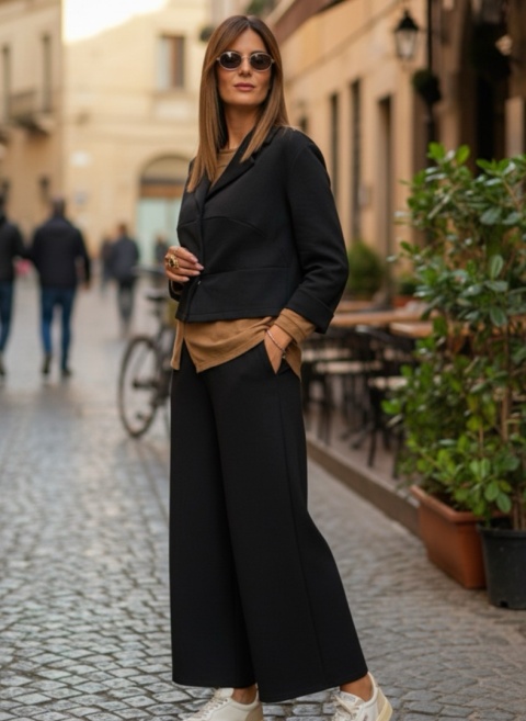 Spodnie Wendy Trendy - szerokie, eleganckie culottes