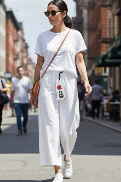 Spodnie Wendy Trendy Śmietanka – szerokie, eleganckie culottes