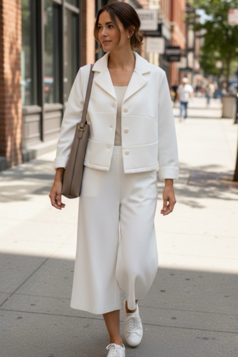 Spodnie Wendy Trendy Śmietanka – szerokie, eleganckie culottes