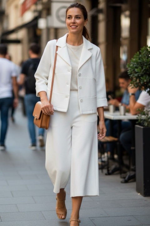 Spodnie Wendy Trendy Śmietanka – szerokie, eleganckie culottes