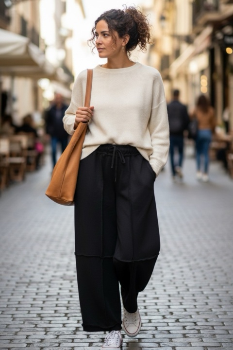 Spodnie Wendy Trendy z surowymi szwami - oversize, nowoczesny krój