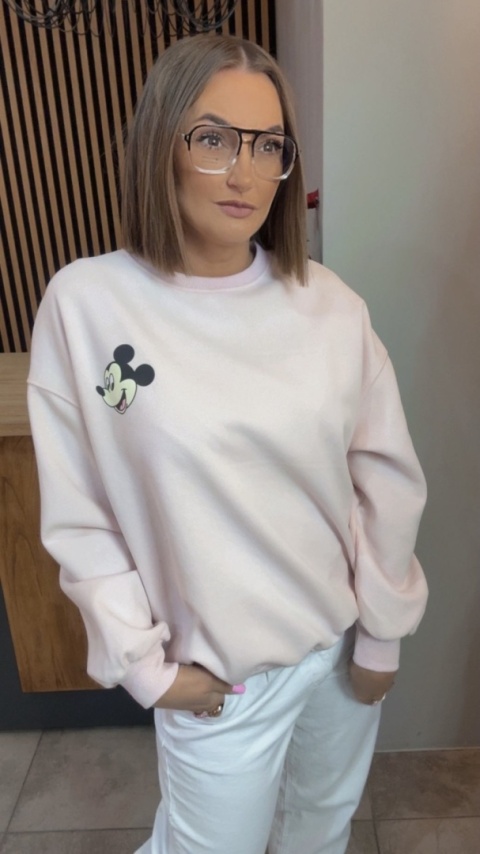 Bluza JOY Mickey Club - Pudrowy Róż