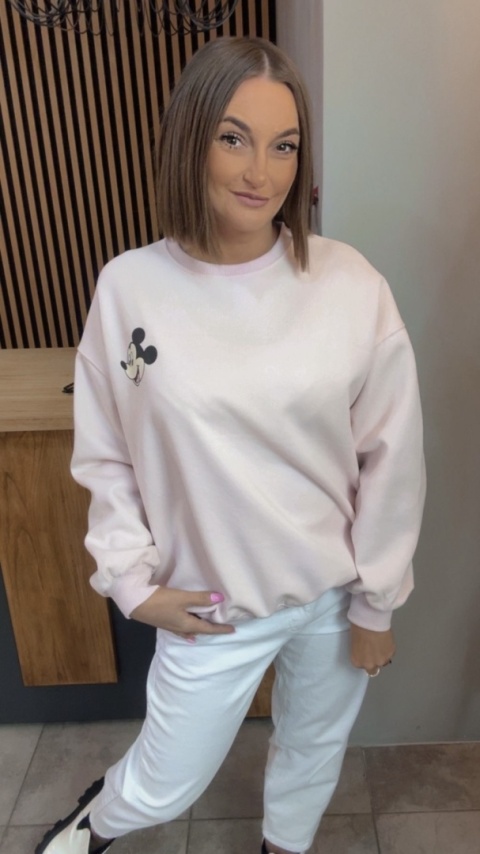 Bluza JOY Mickey Club - Pudrowy Róż