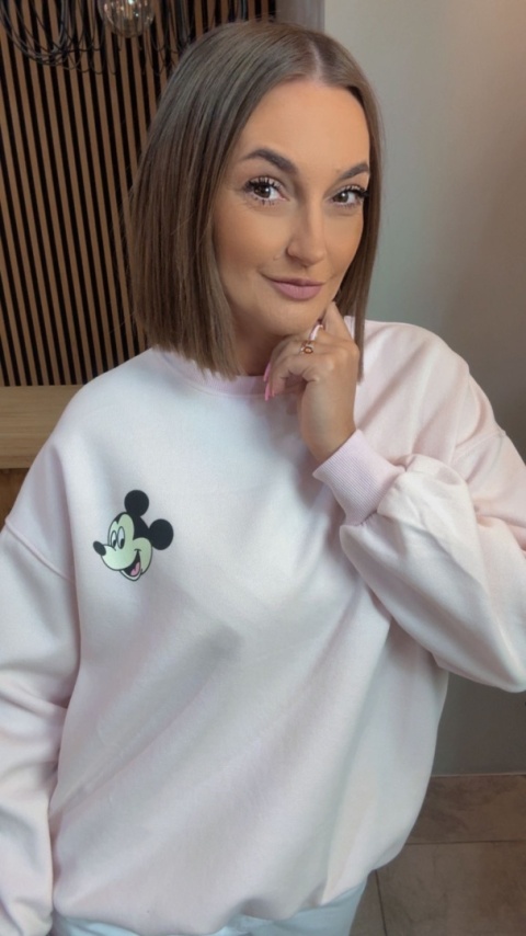 Bluza JOY Mickey Club - Pudrowy Róż
