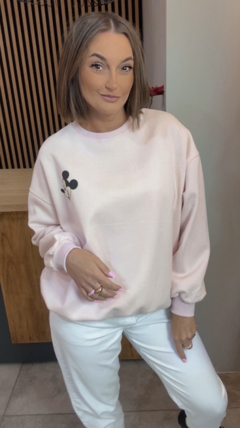 Bluza JOY Mickey Club - Pudrowy Róż
