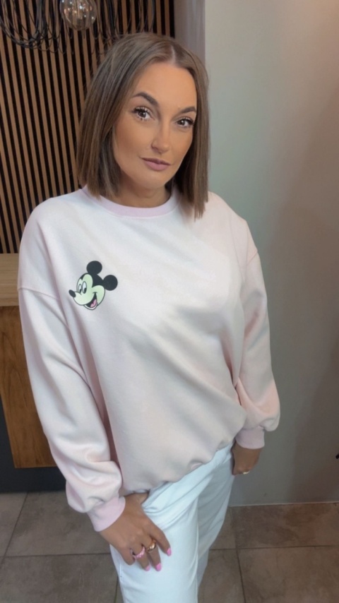 Bluza JOY Mickey Club - Pudrowy Róż