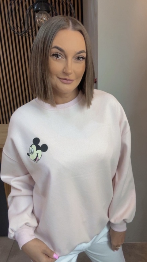 Bluza JOY Mickey Club - Pudrowy Róż