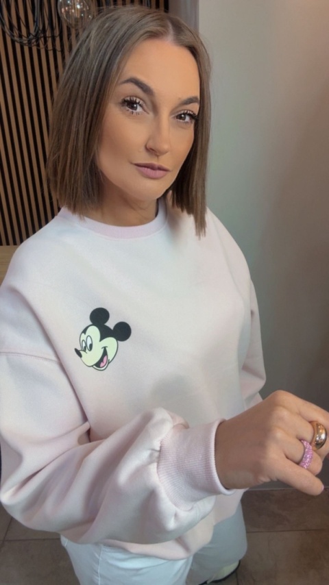 Bluza JOY Mickey Club - Pudrowy Róż
