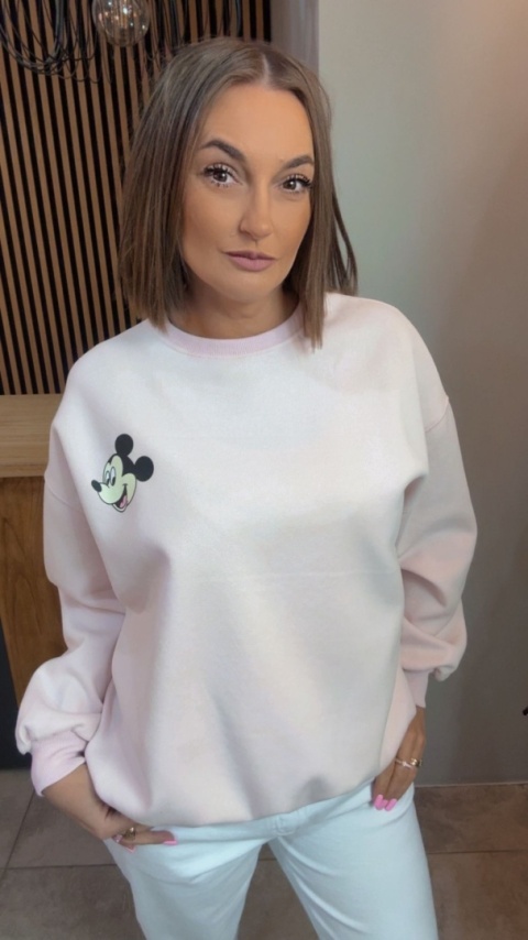Bluza JOY Mickey Club - Pudrowy Róż