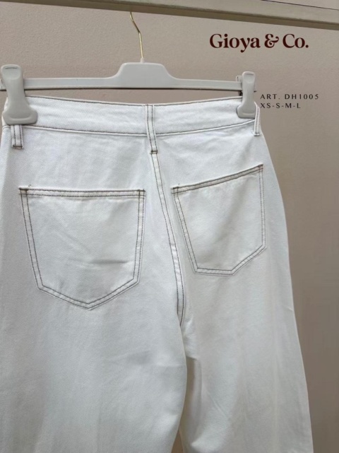 Jeansy wide leg Gioya & Co. - Bianco
