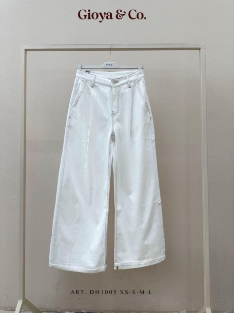 Jeansy wide leg Gioya & Co. - Bianco