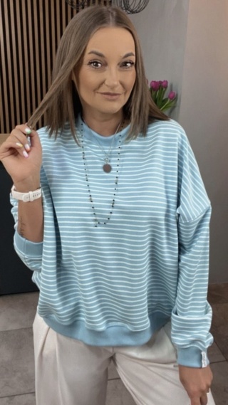 Bluza w paski Lenoshka Turkus