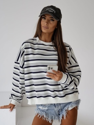 Bluza w paski Tekla granatowe Lenoshka