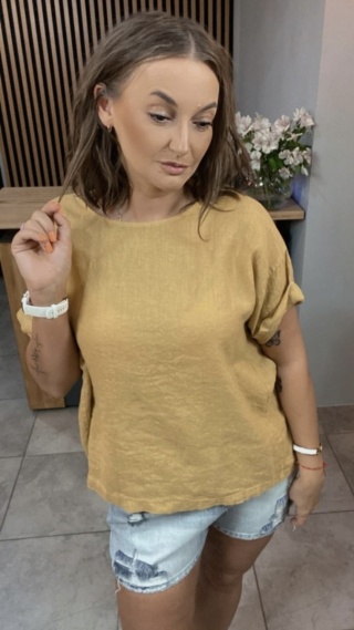 Bluzka Wendy Trendy 100% Len – Miodowy