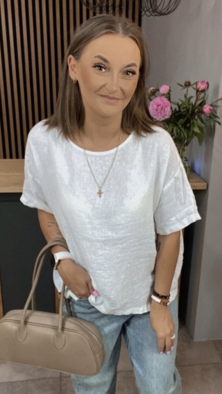 Bluzka Wendy Trendy 100% Len – Biały