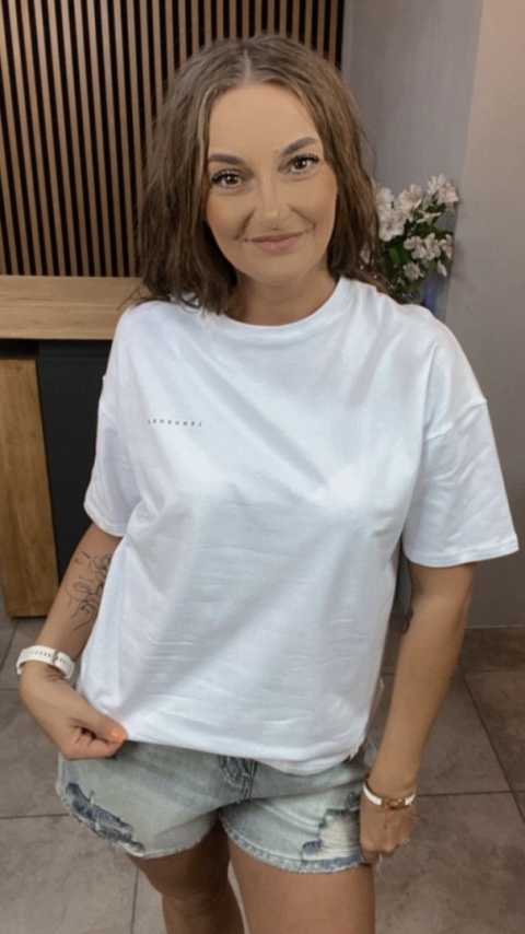 T-shirt Klasyczny Basic Lenoshka Biały T-shirt Klasyczny Basic Lenoshka Biały