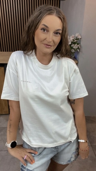 T-shirt Klasyczny Basic Lenoshka Kokos